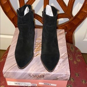Franco Sarto black suede boots